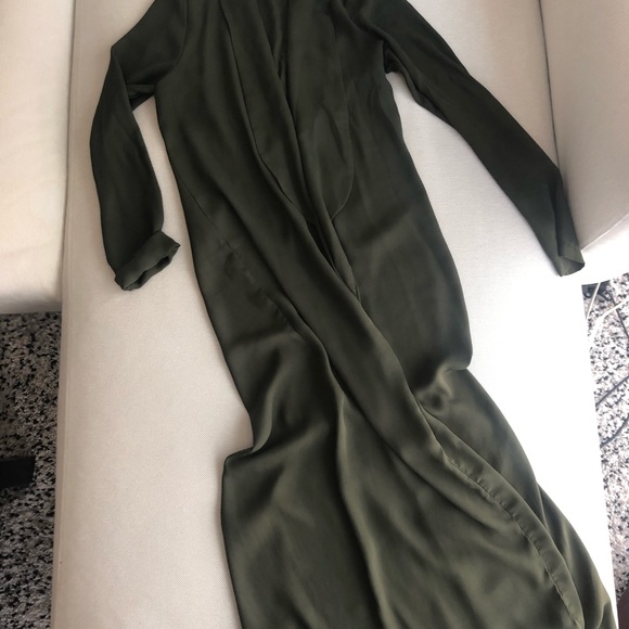 Olive green sheer duster jacket - Picture 3 of 3